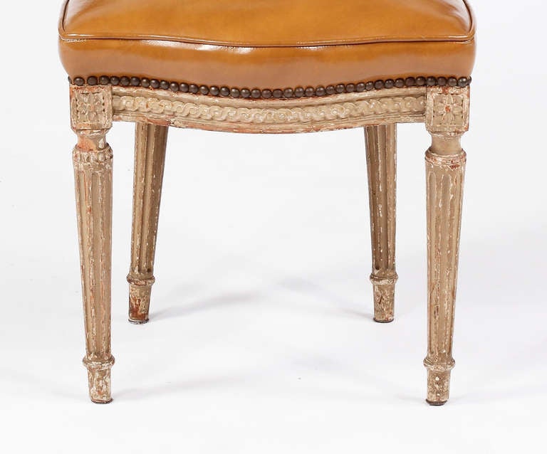 A Set of Louis XVI Painted Side Chairs Attributed to Claude Sene In Excellent Condition In Sheffield, MA