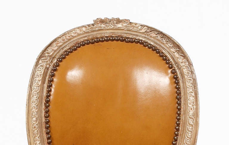 French A Set of Louis XVI Painted Side Chairs Attributed to Claude Sene