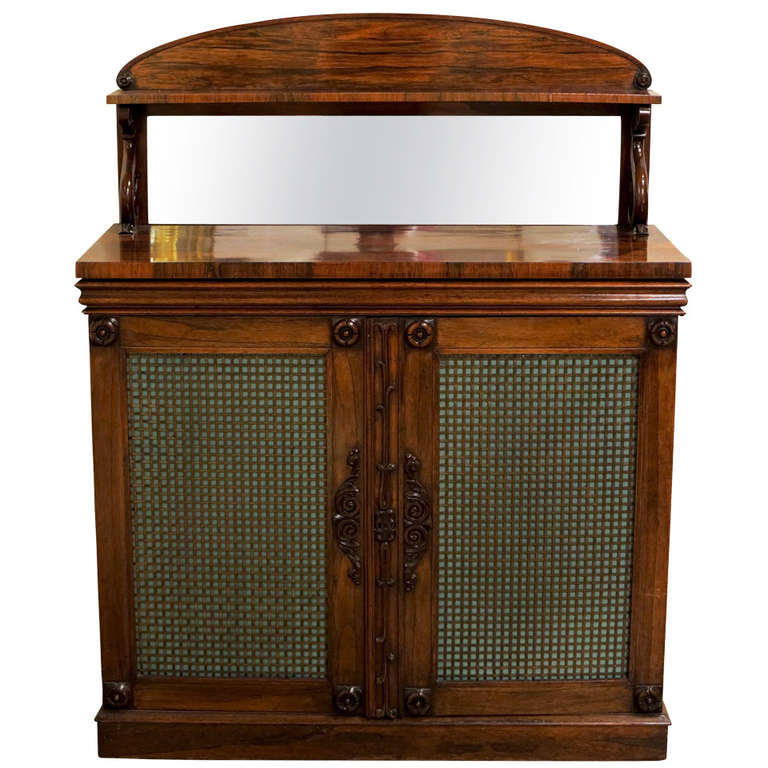 A Fine Late Regency Rosewood Cabinet, 19th Century