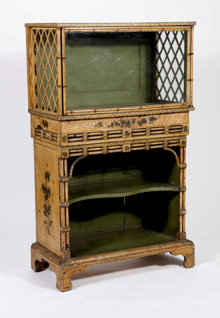 English A Pair of Regency Japanned Display Cabinets Provenance: Doris Duke Collection For Sale