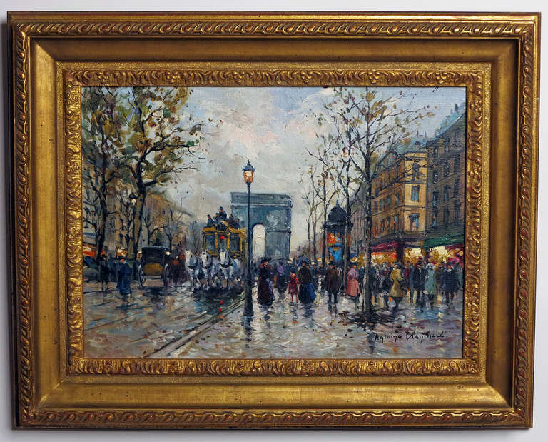 Antoine Blanchard
French, 1910-1988
L'Arc de Triomphe, Paris

Oil on canvas
13 by 18 in.  W/frame 19 by 24 in.
Signed lower right

Antoine Blanchard was born in France on November 15, 1910 in a small village near the banks of the Loire.Â  He was the