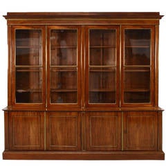 Fine and Rare Louis XVI Brass Inlaid Mahogany Biblioteque, 18th Century 7