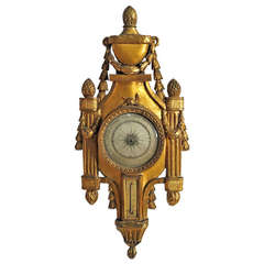 A Fine Louis XVI Giltwood Barometer, French, 18th Century