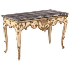 A Very Fine Regence Polychrome Console Table, First Quarter of the 18th Century 8