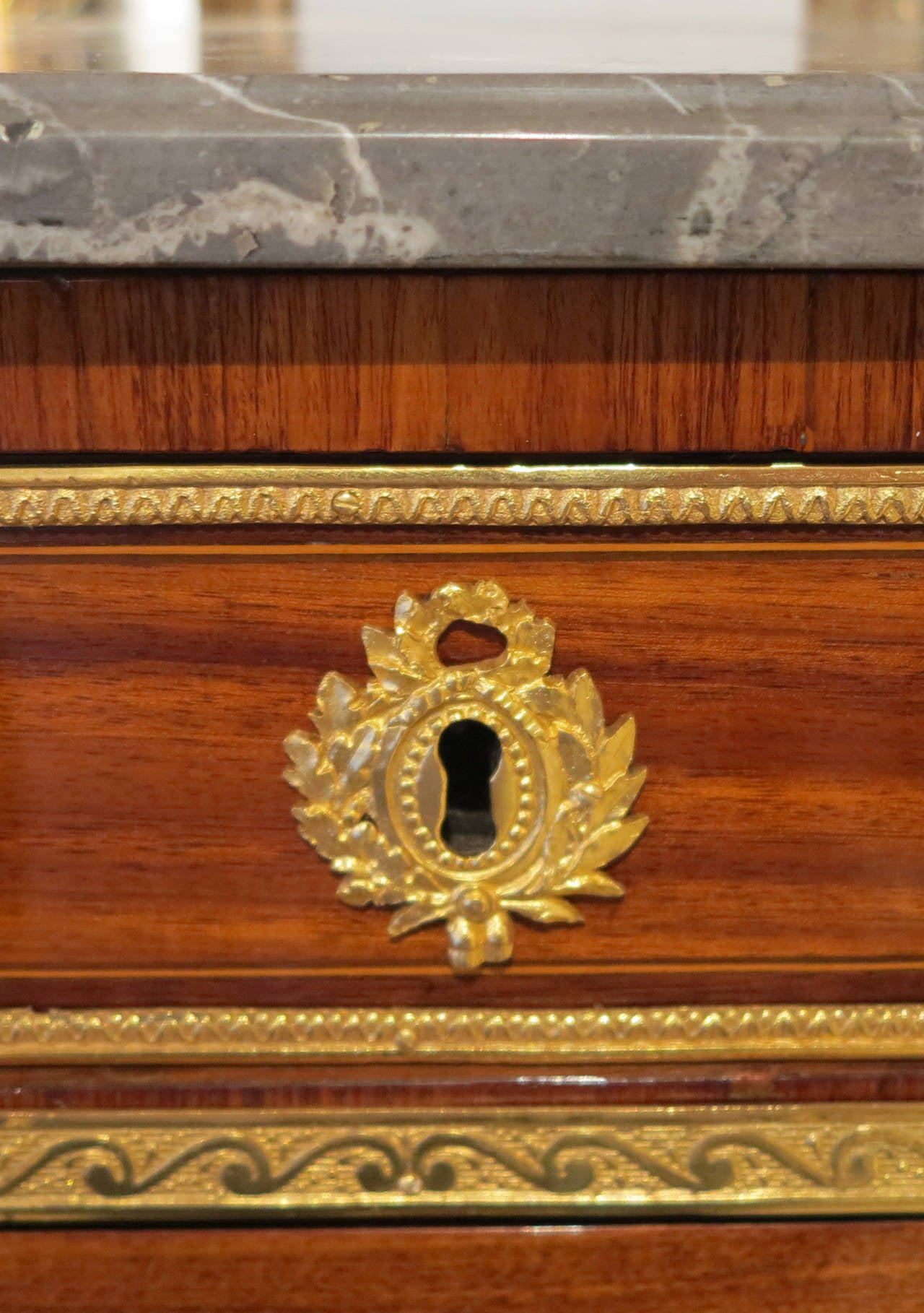 French Louis XVI Ormolu-Mounted Kingwood and Tulipwood Secretaire Abattant, M.Ohneberg