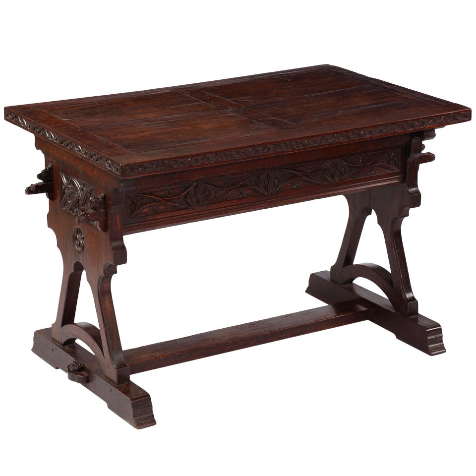 A Rare 18th Century Walnut Center Table Possibly Iberian For Sale