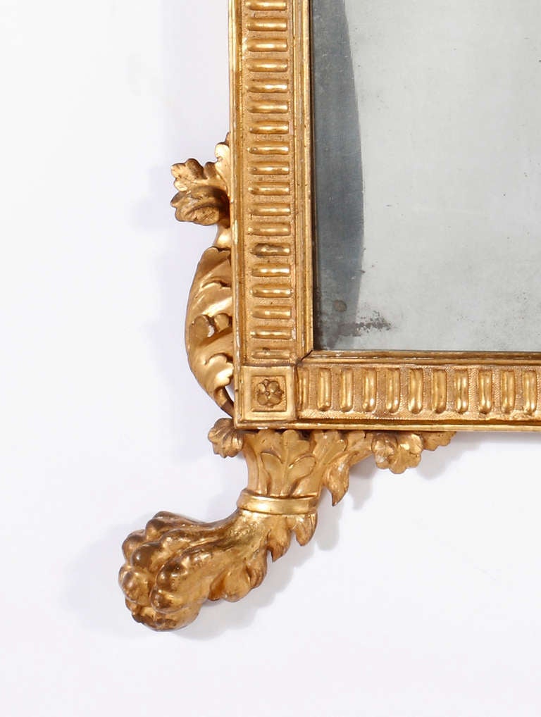 Ein feiner Spiegel aus vergoldetem Holz im George-III-Stil im Zustand „Hervorragend“ im Angebot in Sheffield, MA