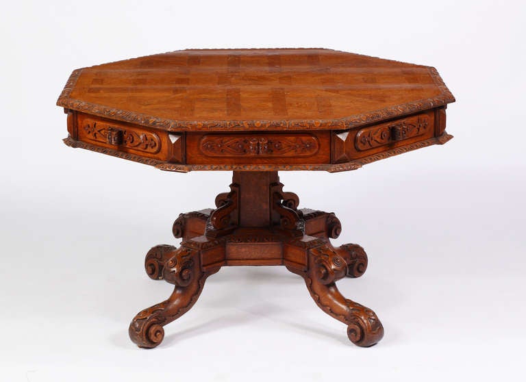 A Rare & Unusual Gothic Revival
Revolving Rent Table
19th Century

Height 30 in.  Diameter 48 in.

Tab. INV. 88
