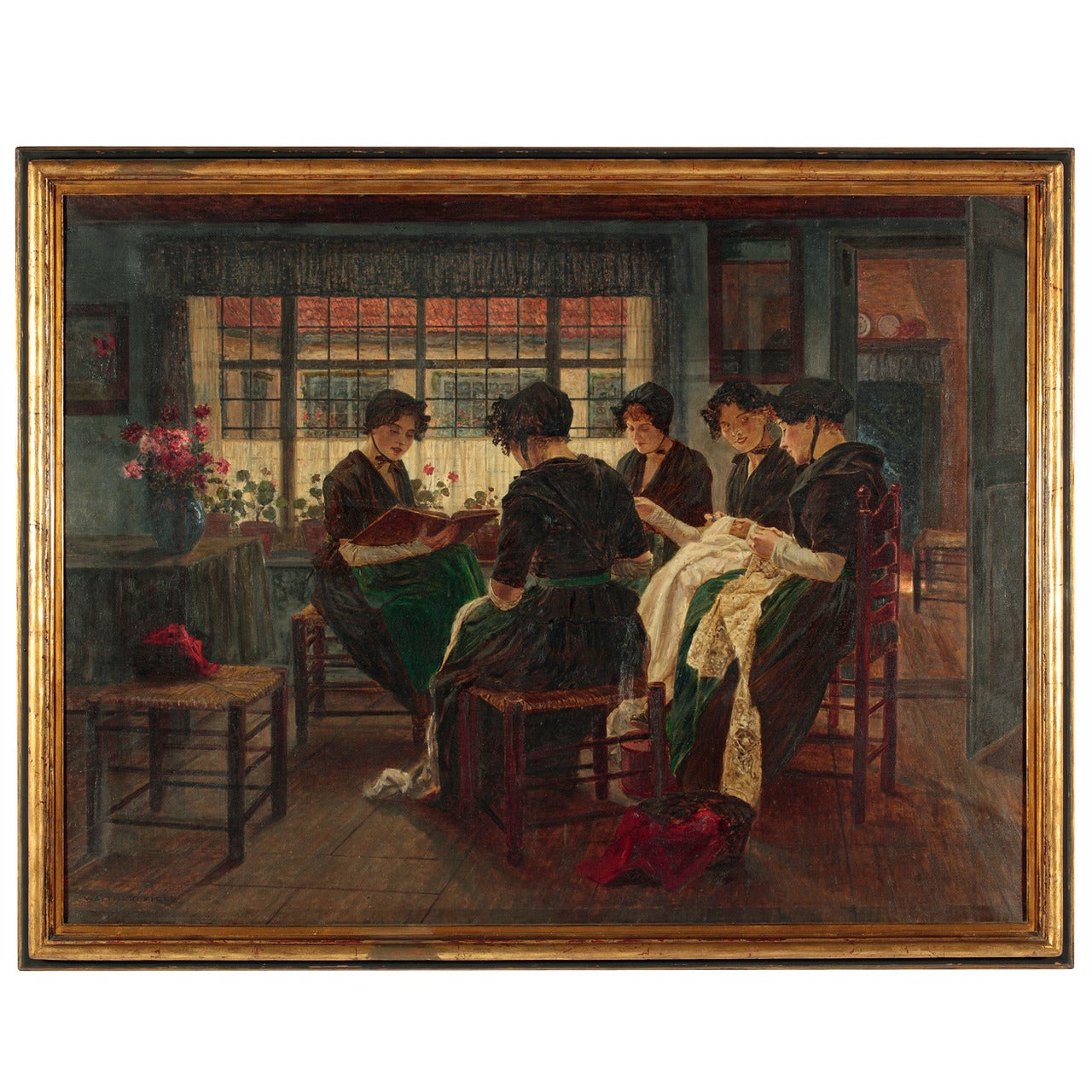 "La Lecture" by Walter Firle For Sale
