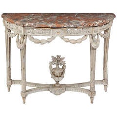 A Louis XVI Grey Painted Console Attributed to George Jacob, 18th Century