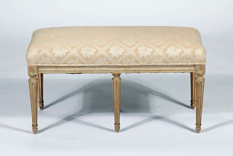 French A Louis XVI Painted Bench in the Manner of George Jacob, 18th Century