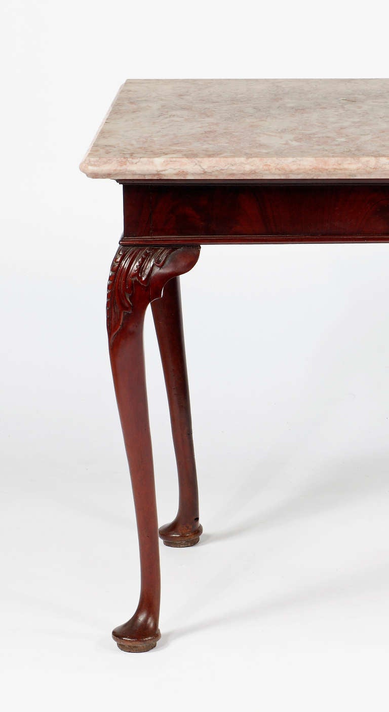 A George II Mahogany Console With Marble Top