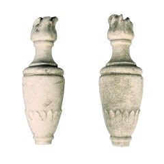 A Pair of Louis XVI Marble Finials