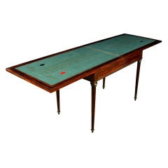 A Fine & Unusual French Mahogany & Brass Inlaid Game Table