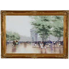 “Paris Street Scene” Painting by Andre Gisson