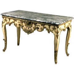 A Fine Regence Partial Gilded Console Table
