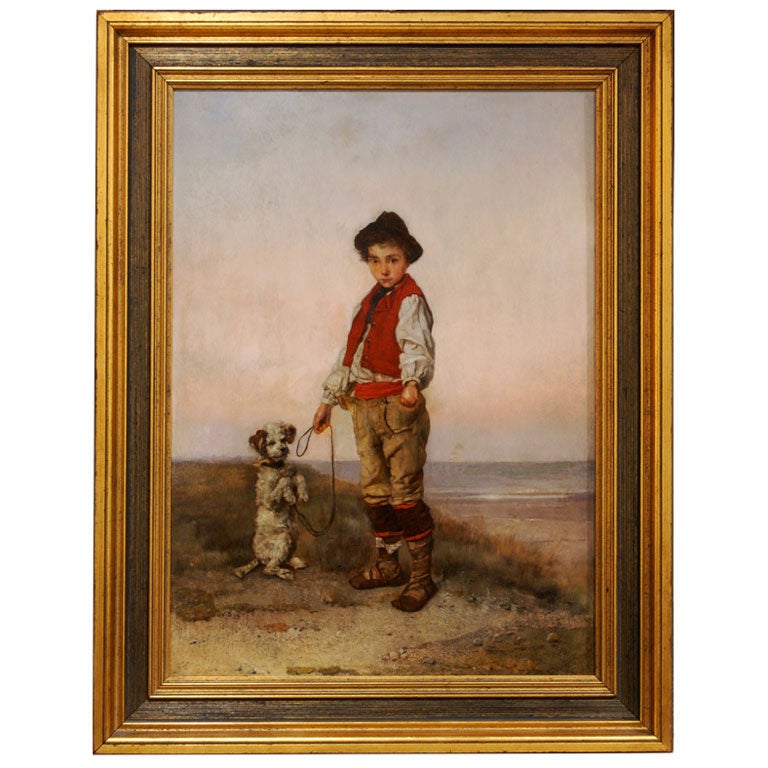 “A Dog’s Trick” by Rudolf Hirth du Frenes For Sale
