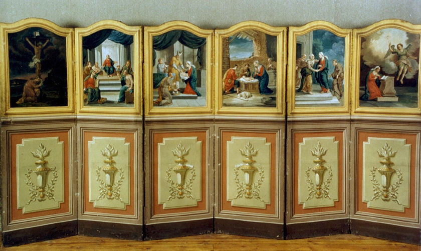 An Italian Neoclassic Six Panel Screen