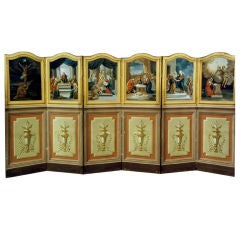 An Italian Neoclassic Six Panel Screen