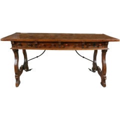 Antique An Italian Baroque Walnut Center Table
