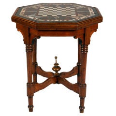 A Fine Regency Center/Game Table With a Specimen Marble Top