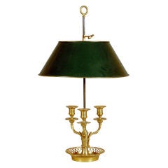 A Fine Louis XVI Style Gilt Bronze Bouillotte Lamp