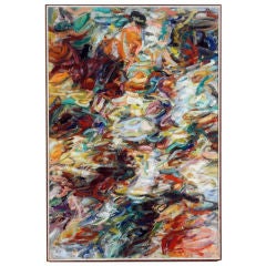 Vintage “Untitled, Colorful Abstract” by Helmut Berninger