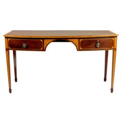 A George III Inlaid Mahogany & Satinwood Bowfront Serving Table