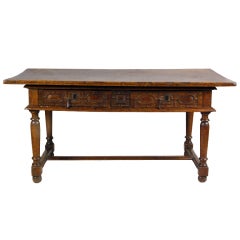 Antique A Rare French Louis XIII Walnut & Chestnut Table, 17th century