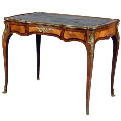 A French Ormolu-Mounted  Kingwood & Satinwood Writing Table