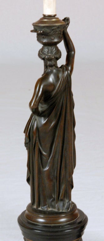 Französische Bronzefiguren von Louis Valentin Elias Robert, Paar im Angebot 1