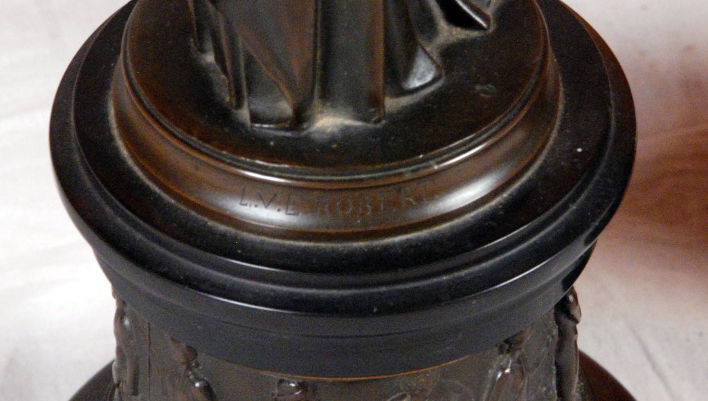 Coppia di figure in bronzo francesi di Louis Valentin Elias Robert in vendita 1