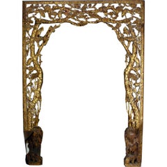 An Important Architectural Carved Giltwood Room Surround