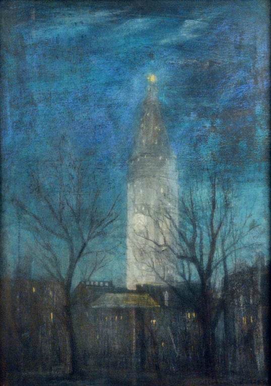 Pastel on paper
27 ¾ by 19 ½ in.  W/frame 33 ¾ by 25 ½ in.

Frank Usher De Voll studied at the Rhode Island School of design.  He also studied with William Merrit Chase, C. W. Hawthorne, Robert Henri, and H. S. Mowbray and at the Academie Julian