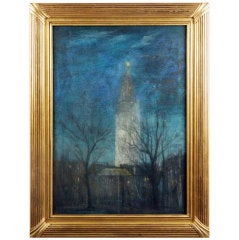 Antique “Madison Square Tower and Park” by Frank Usher De Voll