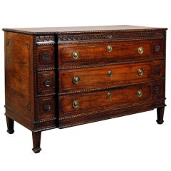 An Italian Neoclassic Walnut Commode Possibly Northern Italy