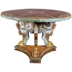 A Polychrome and Parcel Gilt Baroque Center Table 2