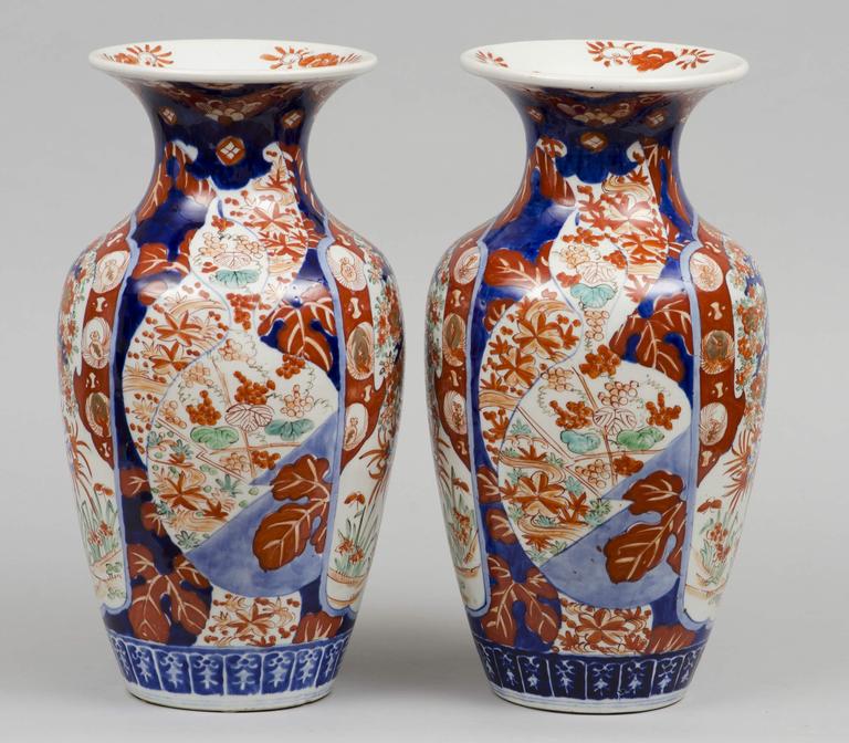 Tall Pair Imari Vases 2