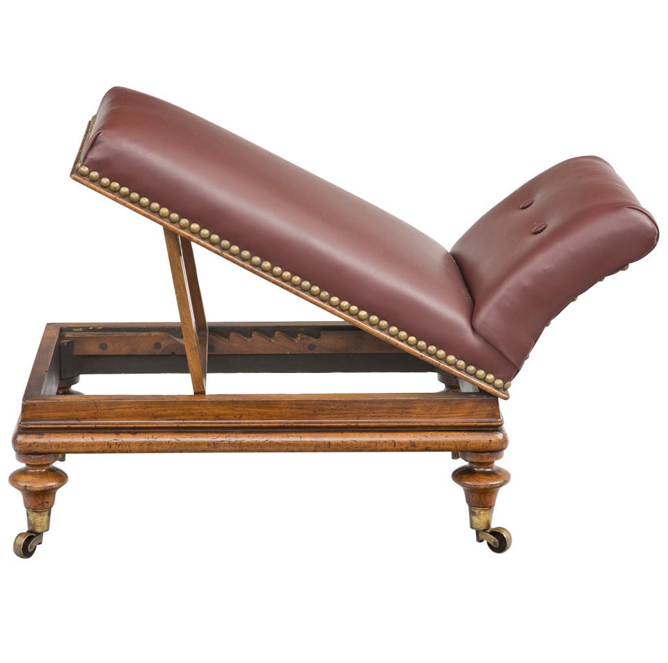 Antique English Adjustable Gout Stool, Circa 1860