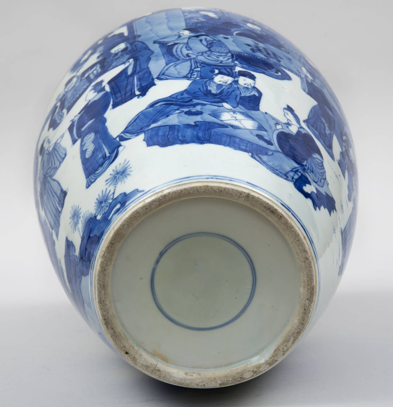 Large Chinese Blue and White Vase, circa 1860 1