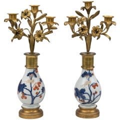 Pair of French Candelabrum on "Imari" Stands