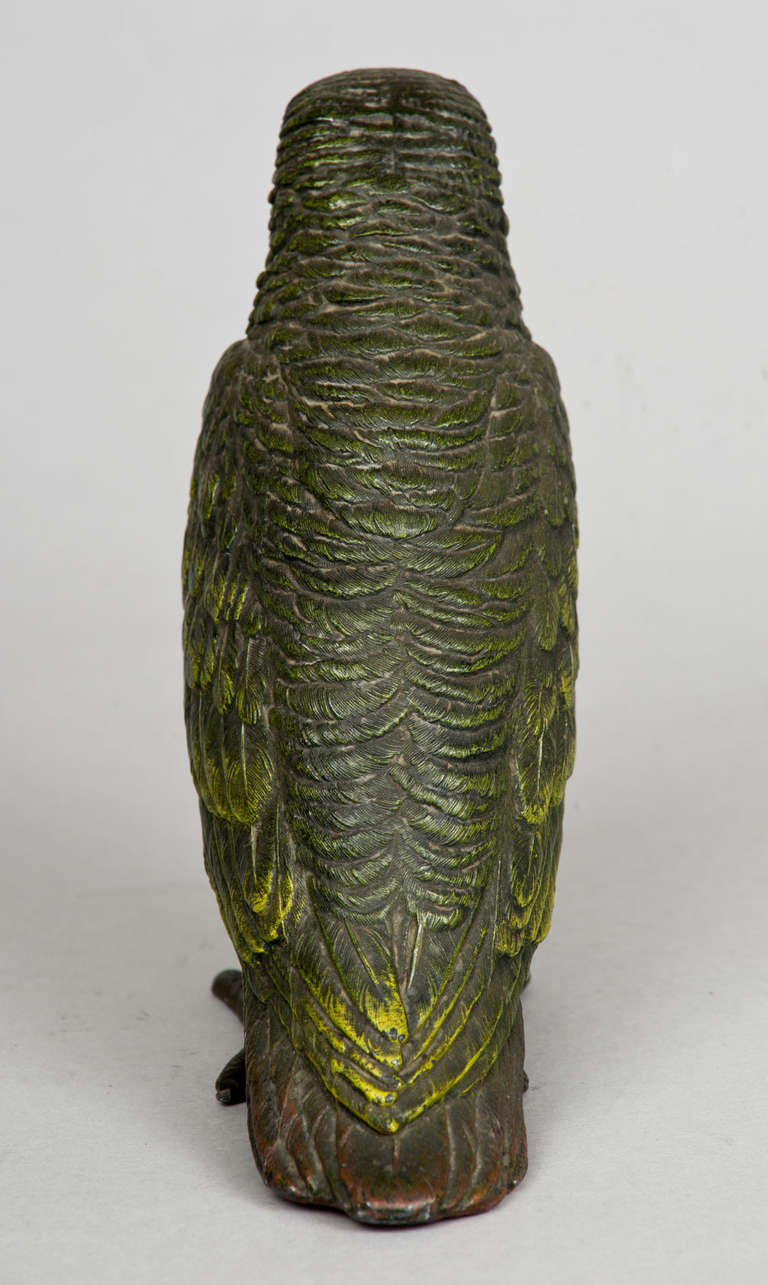 Bronze Vienna Cold-Painted Parrot circa 1870