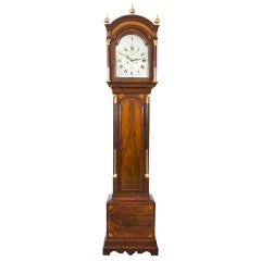 George III Mahogany Inlaid Tall Case Clock by James Clarke, Circa 1770 4