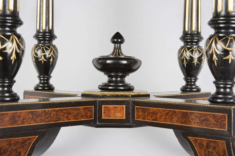 Burl Elm Inlaid Center Table For Sale 1