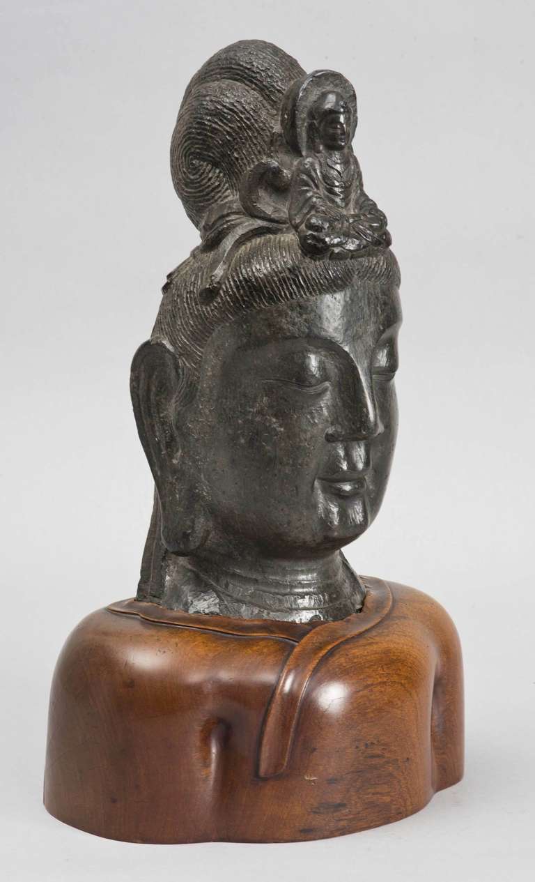 19th Century Southeast Asian Bust of Bodhisattva For Sale