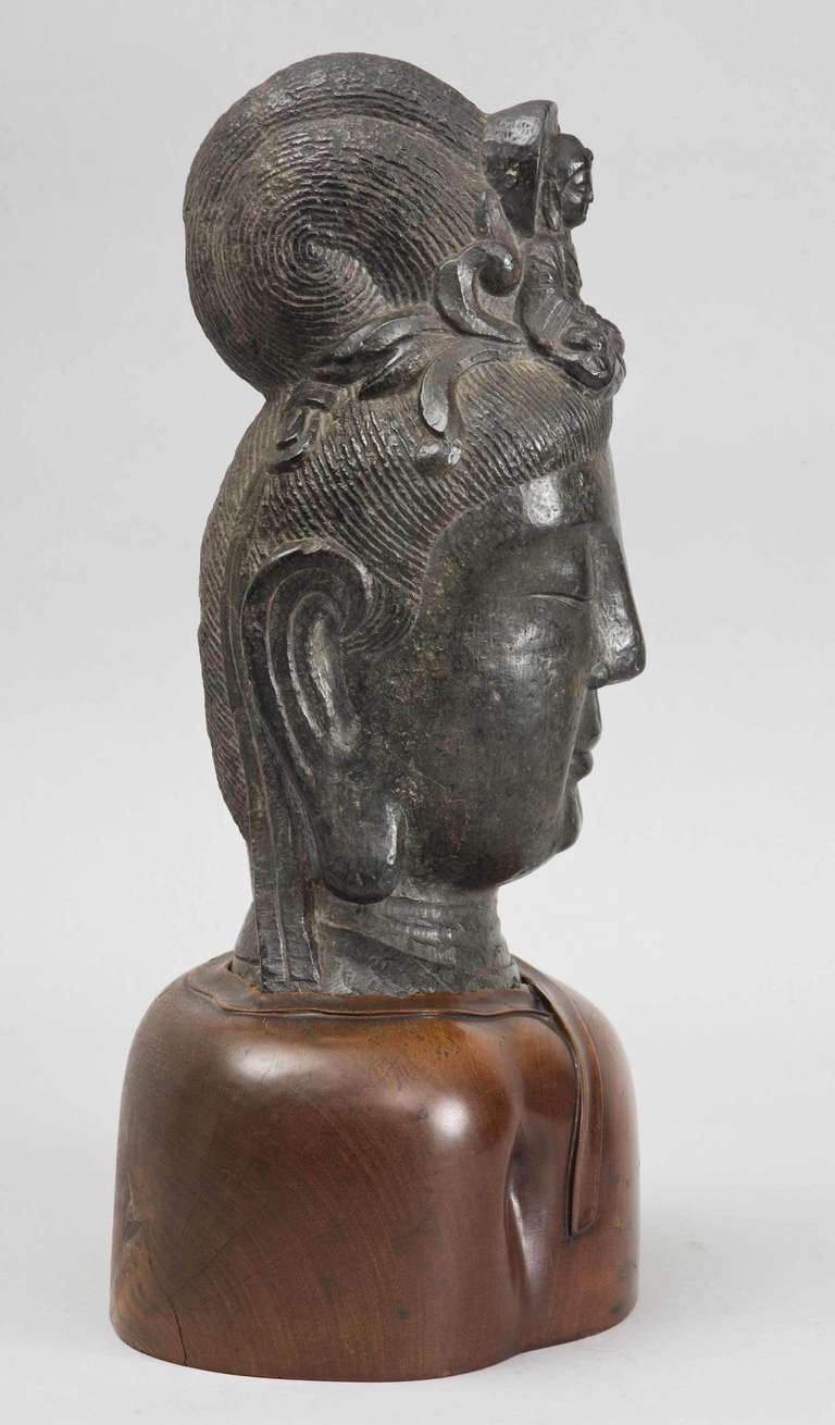 Southeast Asian Bust of Bodhisattva For Sale 1