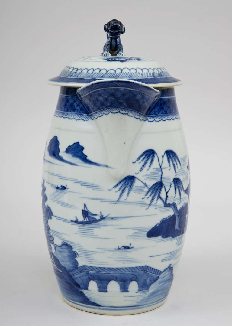 Chinese Export Large Cider Jug, circa 1780 In Excellent Condition For Sale In Sheffield, MA