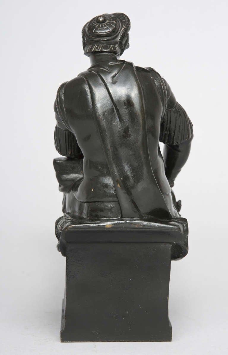 Patinated Italian Bronze Figure of Lorenzo de' Medici For Sale