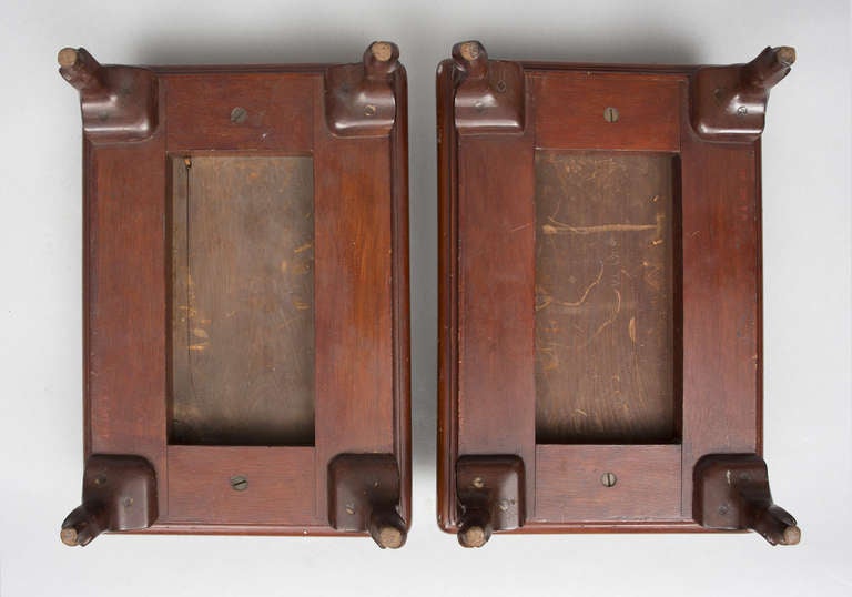 Pair of Victorian Mahogany, Beaded Footstools, Circa 1870 3