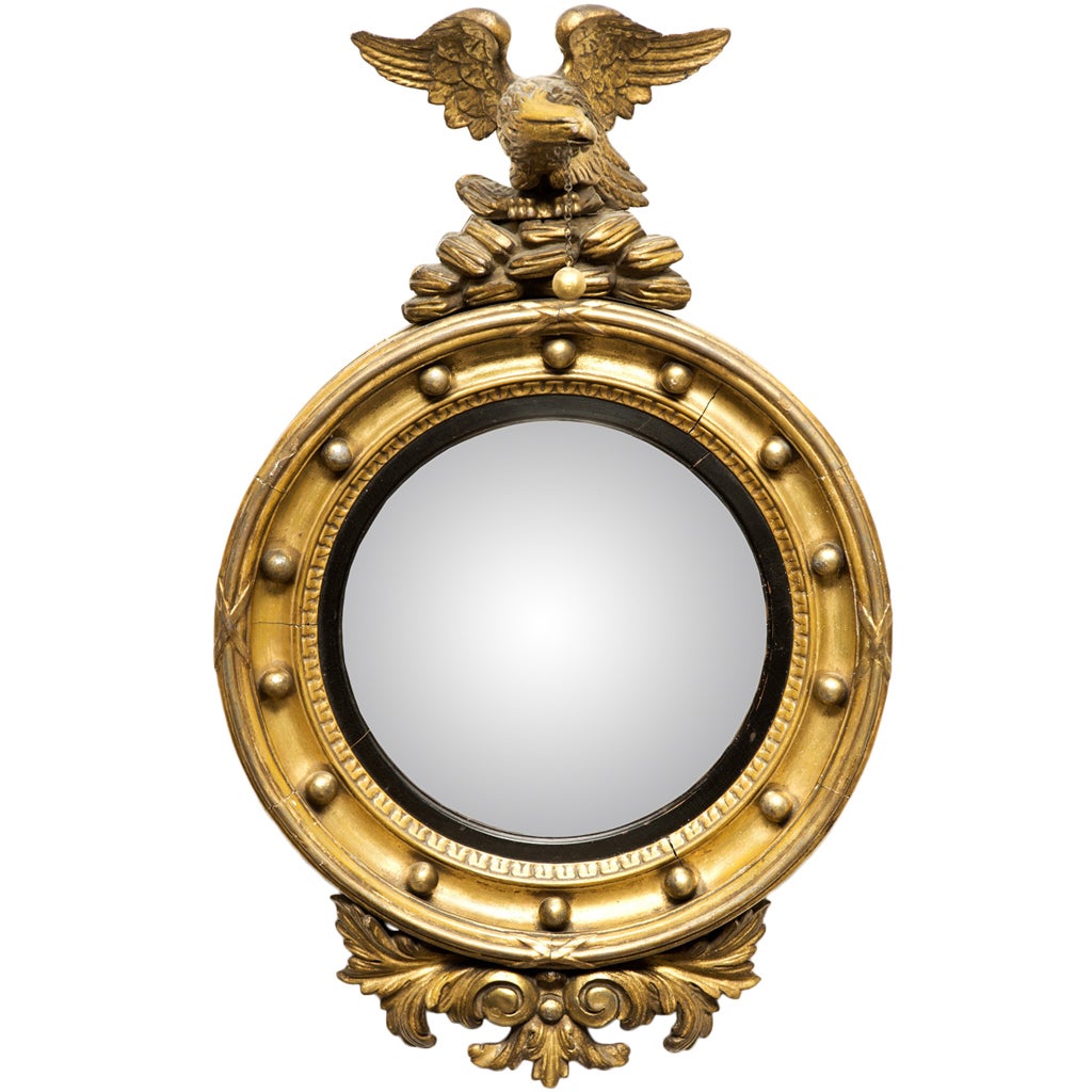 Antique Regency Convex Mirror